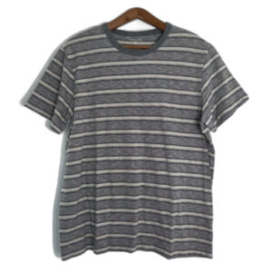 J. Crew Men's Grey Striped Crew Neck T Shirt Size XL